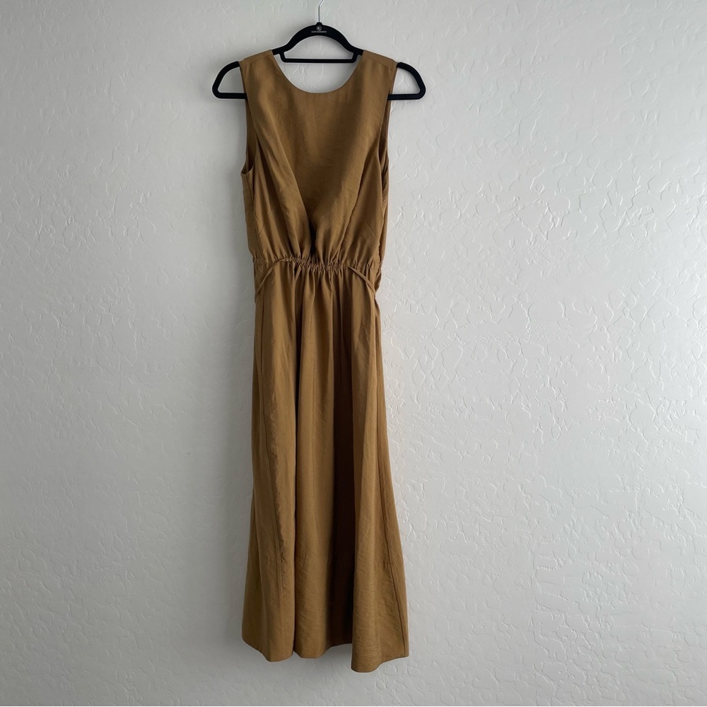 Vince Sleeveless Cross Back Midi Dress